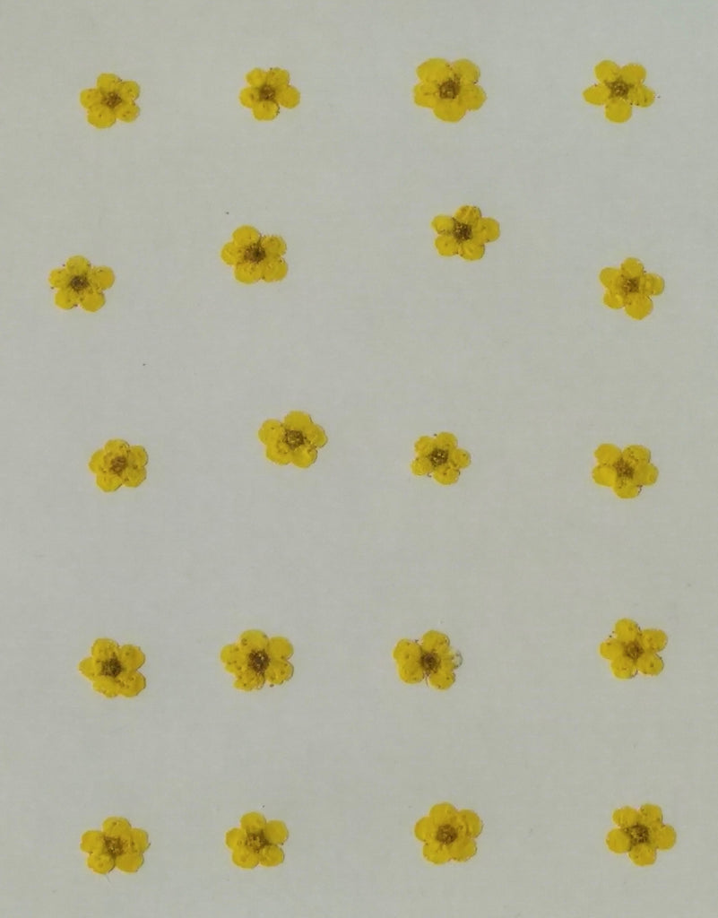 Plum Mini Yellow Flowers (yellow dyed)